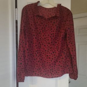SHEIN spotted blouse